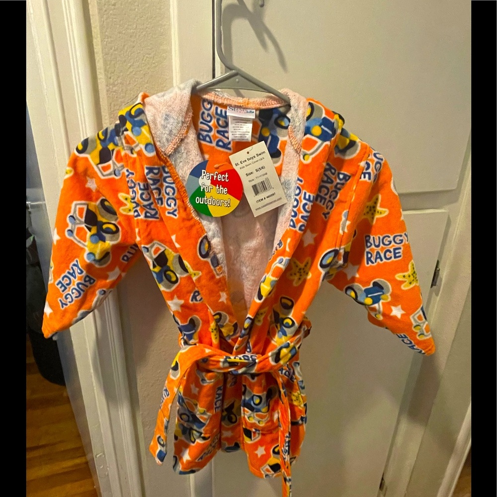 Little boys swim robe for the pool or beach. Size 5/6